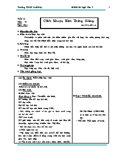 Giáo án Ngữ văn 7 - Tuần 12 -  Trường THCS Suối Dây