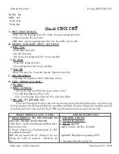 Giáo án Ngữ văn 7 - Tuần 16 - Trường THCS Tân Ước