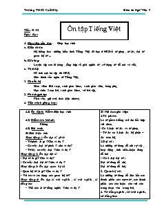 Giáo án Ngữ văn 7 - Tuần 18 - Trường THCS Suối Dây