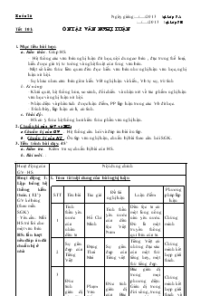 Giáo án Ngữ văn 7 - Tuần 26 - Tiết 101 đến tiết 106