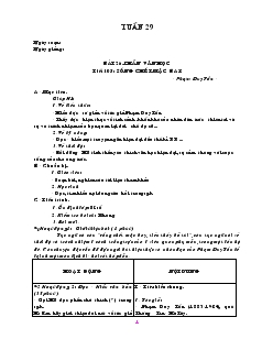 Giáo án Ngữ văn 7 - Tuần 29 (Chuẩn kién thức kỹ năng)