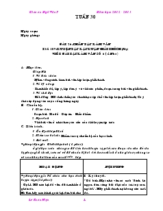 Giáo án Ngữ văn 7 - Tuần 30 năm học 2012 - 2013