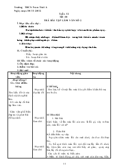Giáo án Ngữ văn 8 năm học 2012- 2013 Tuần 12 Tiết 48 Trả bài tập làm văn số 2
