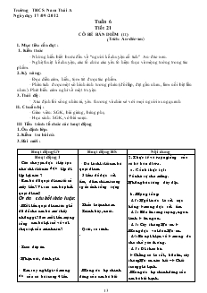 Giáo án Ngữ văn 8 năm học 2012- 2013 Tuần 6 Tiết 22 Cô bé bán diêm ( tiếp)