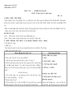 Giáo án Ngữ văn 8 Tiết 112 Đi bộ ngao du