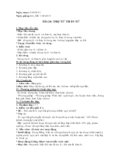 Giáo án Ngữ văn 8 Tiết 24 Trợ từ thán từ