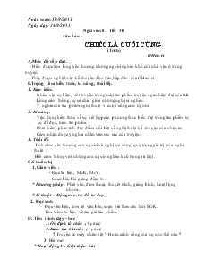 Giáo án Ngữ văn 8 Tiết 30 Chiếc lá cuối cùng