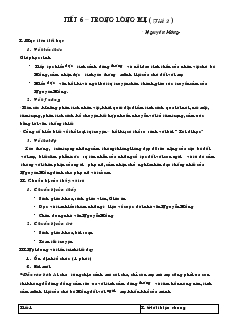 Giáo án Ngữ văn 8 Tiết 6 Trong lòng mẹ ( tiết 2 )