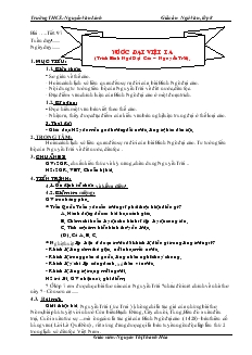 Giáo án Ngữ văn 8 Tiết 97 Nước đại việt ta (trích bình ngô đại cáo – nguyễn trãi)