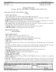 Giáo án Ngữ văn 8 - Tuần 16 - Trường THCS Đạ Long