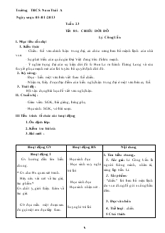 Giáo án Ngữ văn 8 Tuần 23 Tiết 85  Chiếu dời đô