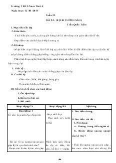 Giáo án Ngữ văn 8 Tuần 25 Tiết 94 Hịch tướng sĩ (tiếp theo)