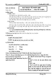 Giáo án ngữ văn 8 Tuần 27 năm học 2011-2012