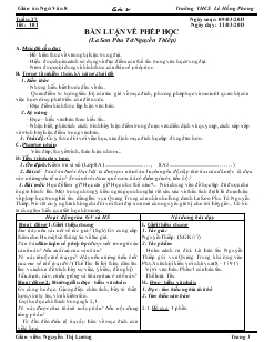 Giáo án Ngữ văn 8 Tuần 27 tiết 101 Bàn luận về phép học (la sơn phu tử nguyễn thiếp)