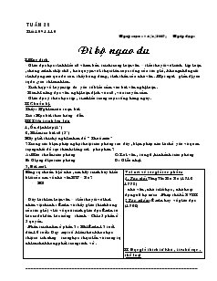 Giáo án Ngữ văn 8 Tuần 28 Tiết 109, 110 Đi bộ ngao du