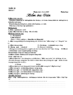 Giáo án Ngữ văn 8 Tuần 29 Tiết 113 Kiểm tra văn