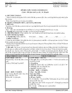 Giáo án Ngữ văn 9 - Tuần 30 - Trường THCS Đạ Long