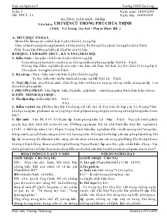 Giáo án Ngữ văn 9 - Tuần 5 - Trường THCS Đạ Long