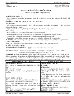 Giáo án Ngữ văn 9 - Tuần 7 -  Trường THCS Đạ Long