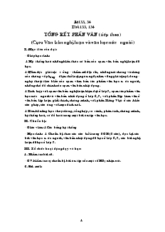 Giáo án Ngữ văn lớp 8 Bài 33, 34 Tiết 133, 134 Tổng kết phần văn (tiếp theo)