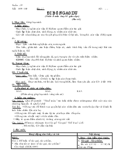 Giáo án Ngữ văn lớp 8 Tuần 29 Tiết 109, 110 Bài 27 Đi bộ ngao du