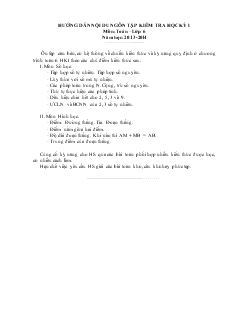 Hướng dẫn nội dung ôn tập kiểm tra học kỳ I môn: Toán lớp 6 năm học: 2013-2014