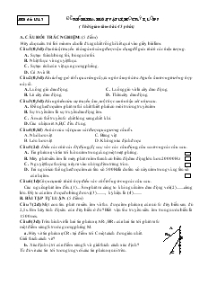 Kiểm tra môn Vật lí, học kỳ I lớp 7 - Mã đề: l713