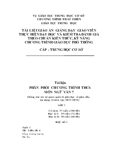 Tài liệu giáo án giảng dạy giáo viên thực hiện dạy học và kiểm tra đánh giá theo chuẩn kiến thức, kỹ năng chương trình giáo dục phổ thông