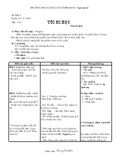 Tuần 1 Tiết 1, 2 Tôi đi học_ Thanh Tịnh