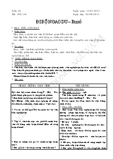 Tuần 29 Tiết 109, 110 Đi bộ ngao du – ru xô