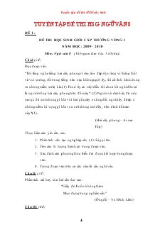 Tuyển tập đề thi HSG ngữ văn 8