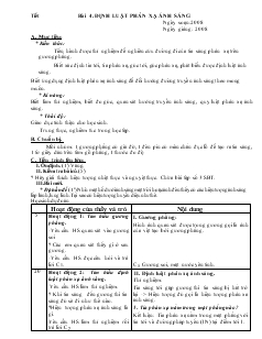 Bài giảng Môn Vật lý lớp 7 - Bài 4  -Định luật phản xạ ánh sáng (tiếp theo)