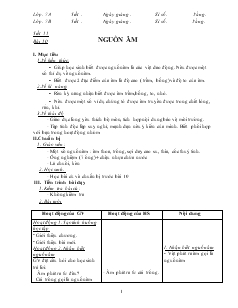 Bài giảng Môn Vật lý lớp 7 - Tiết 11 - Bài 10 - Nguồn âm (tiết 2)