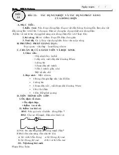 Bài giảng Môn Vật lý lớp 7 - Tiết 24 - Bài 22: Tác dụng nhiệt và tác dụng phát sáng của đòng điện (tiếp theo)