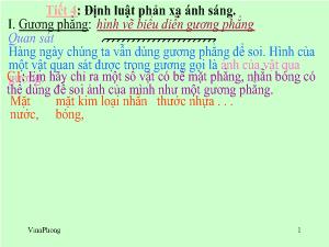 Bài giảng Môn Vật lý lớp 7 - Tiết 4: Định luật phản xạ ánh sáng (tiếp theo)