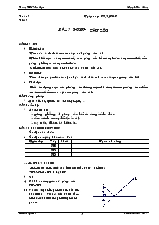 Bài giảng Môn Vật lý lớp 7 - Tuần 7 - Tiết 7 - Bài 7: Gương cầu lồi (tiếp theo)