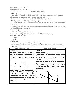 Bài giảng Môn Vật lý lớp 9 - Tiết 50 - Bài tập