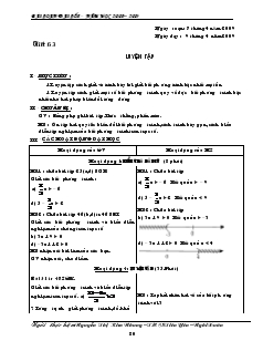 Bài soạn Đại số 8 năm học 2008 – 2009 Tiết 63 Luyện tập