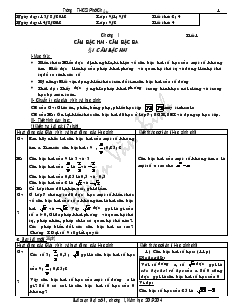 Bài soạn Đại số 9 Chương I