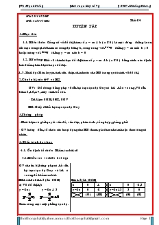 Bài soạn Đại số 9 Tiết 24 - Vũ Mạnh Tiến