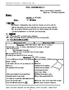 Bài soạn hình học 8 năm học 2008- 2009 THCS Tiên Yên – Nghi Xuân