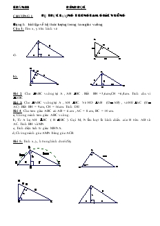 Bài tập Hình học Lớp 9