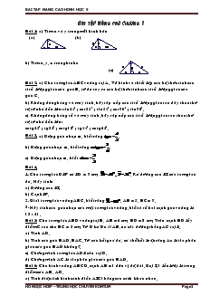 Bài tập nâng cao Hình học 9