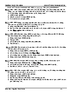 Các đề toán thi học kỳ II của thành phố Hố Chí Minh