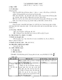 Các hàm số lượng giác