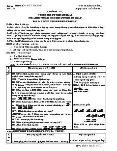 Chủ đề tự chọn Đại số 11 - Chương III: Véctơ trong không gian, quan hệ vuông góc trong không gian