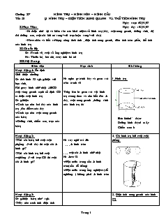 Chương IV Hình trụ – hình nón – hình cầu