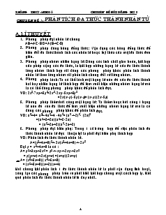 Chuyấn đề Phân tích đa thức thành nhân tử