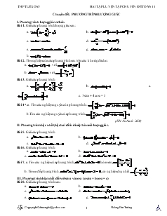 Chuyên đề Bài tập luyện tập Toán 11
