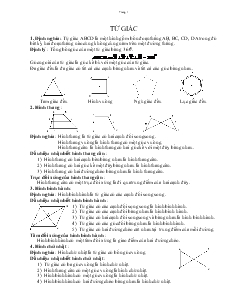 Chuyên đề Tứ giác